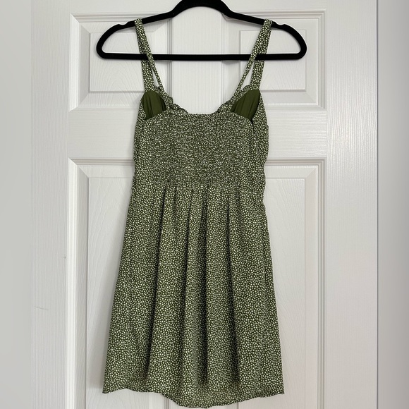 Abercrombie Button-Through Ruched Mini Dress - Picture 3 of 5